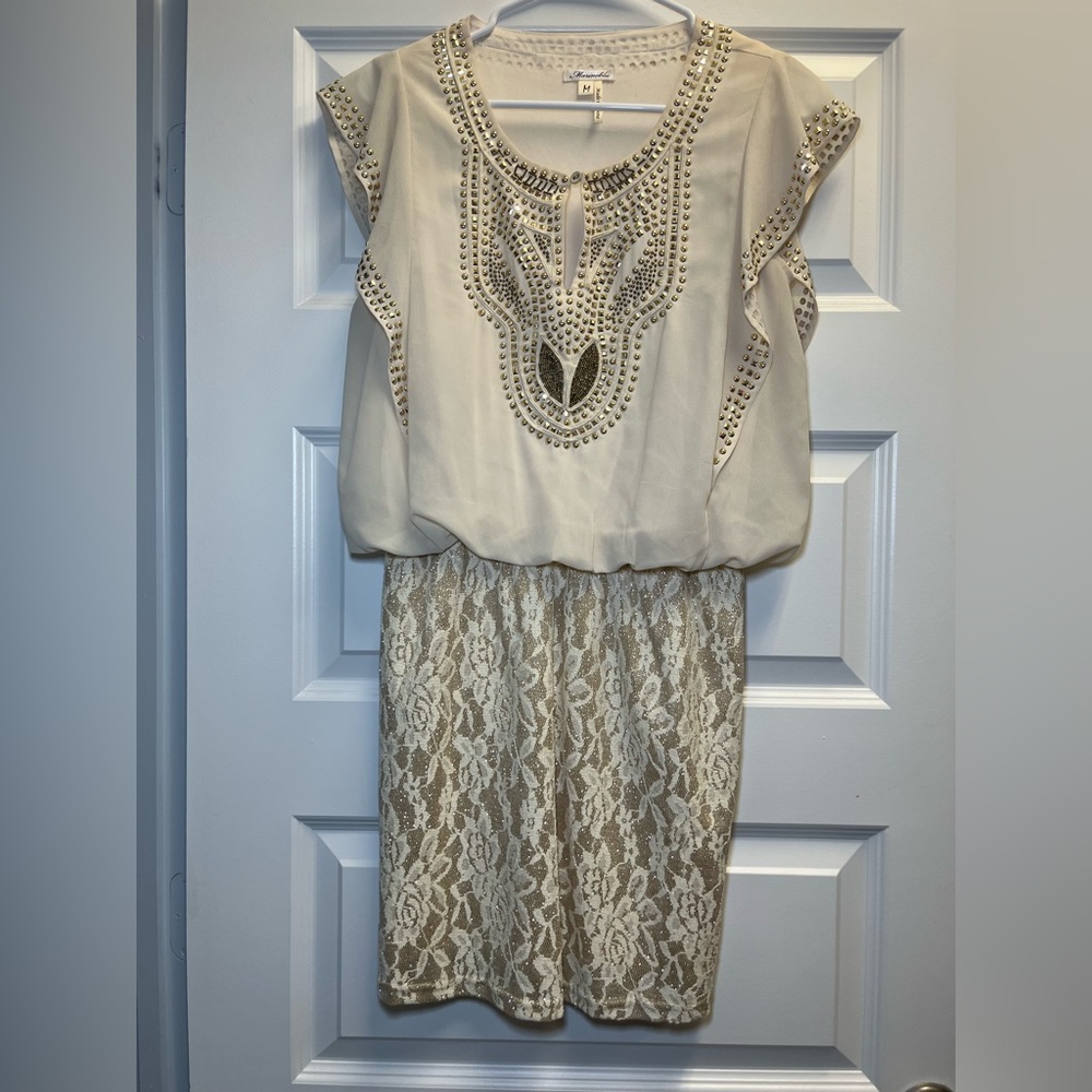 Gold cocktail dress